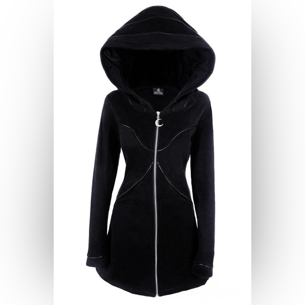 Restyle • Black riding hood layered hoodie